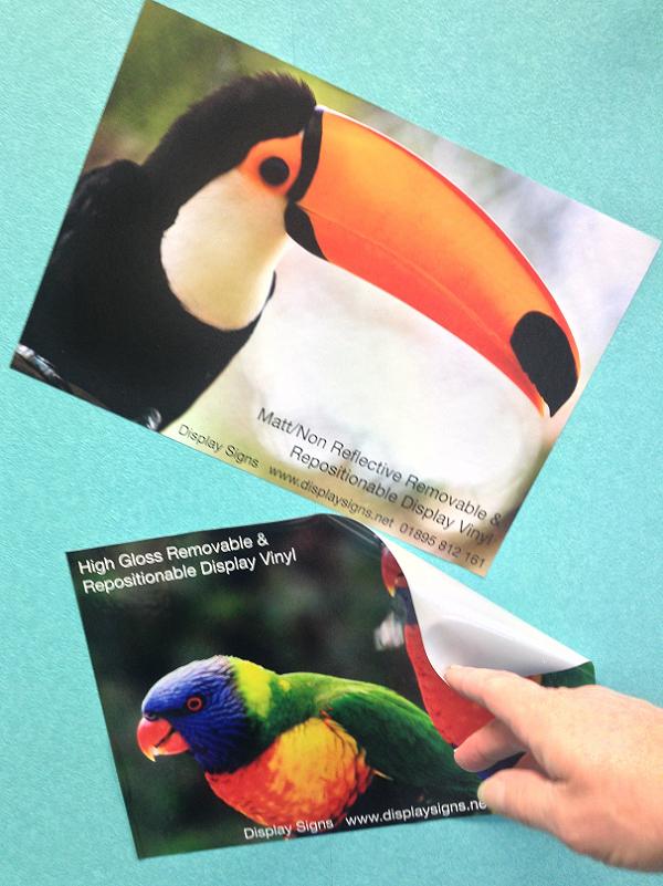 Removable Vinyl Stickers Display Signs