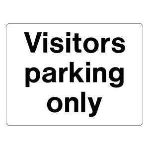 U643 Visitors parking only Sign