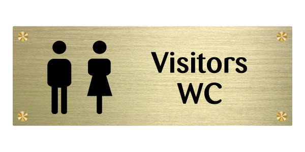 Visitors WC Wall Sign