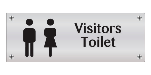 Visitors Toilet Wall Sign