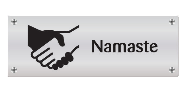 Namaste Wall Sign