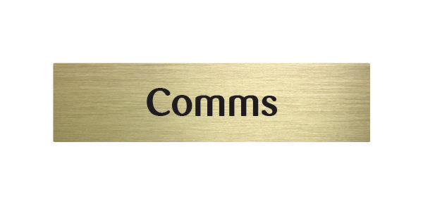 Comms Door Sign