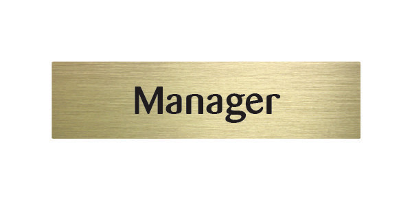 Manager Door Sign