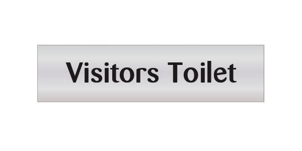 Visitors Toilet Door Sign