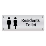 Residents Toilet Wall Sign for Care Homes