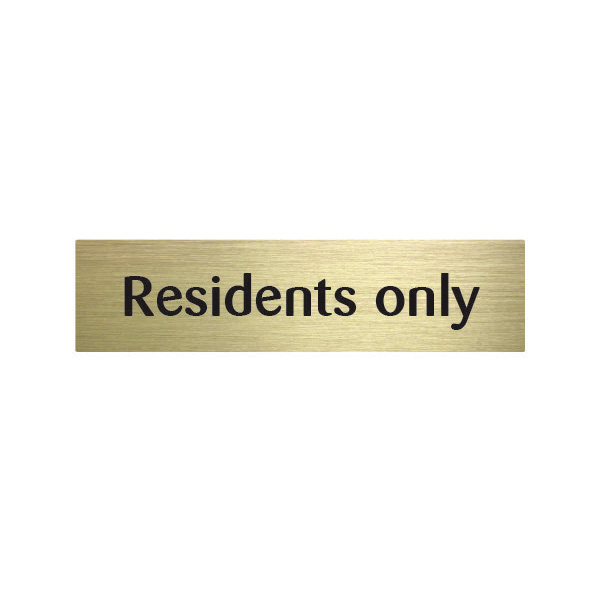 ID058 Residents Only Door Sign for Care Homes