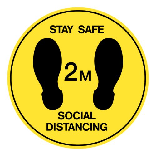 SD110 stay safe 2m sign