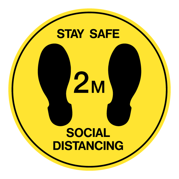 SD110 stay safe 2m sign
