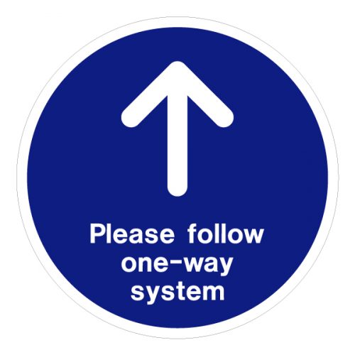 SD118 Please Follow One Way System Sign