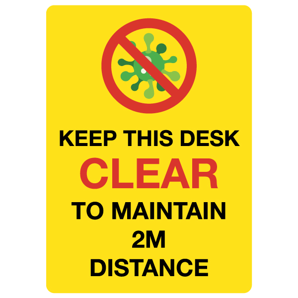 Sticker sign  ISOLATING NO ENTRY STAND BACK 2m Leave deliveries A4 A5 COVIDSIGN 