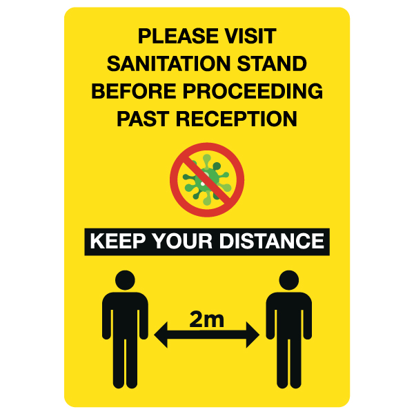 SD080 keep your distance sign